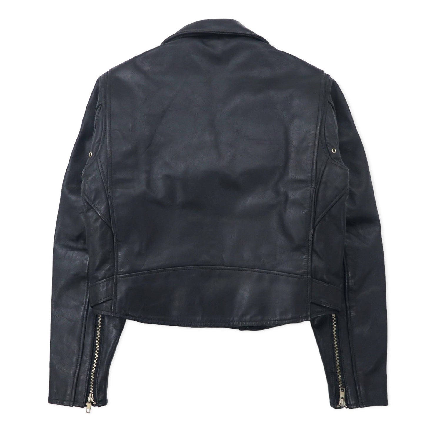 HARLEY DAVIDSON ダブル ライダースジャケット レザージャケット S ブラック 牛革 キルティングライナー