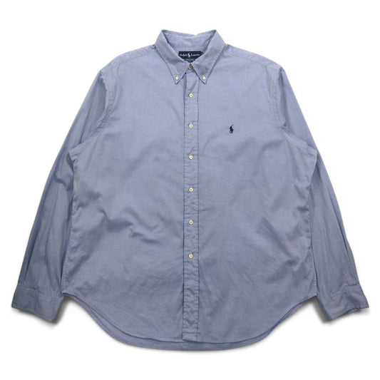 Ralph Lauren 90年代 ボタンダウンシャツ XL ブルー CLASSIC FIT スモールポニー刺繍