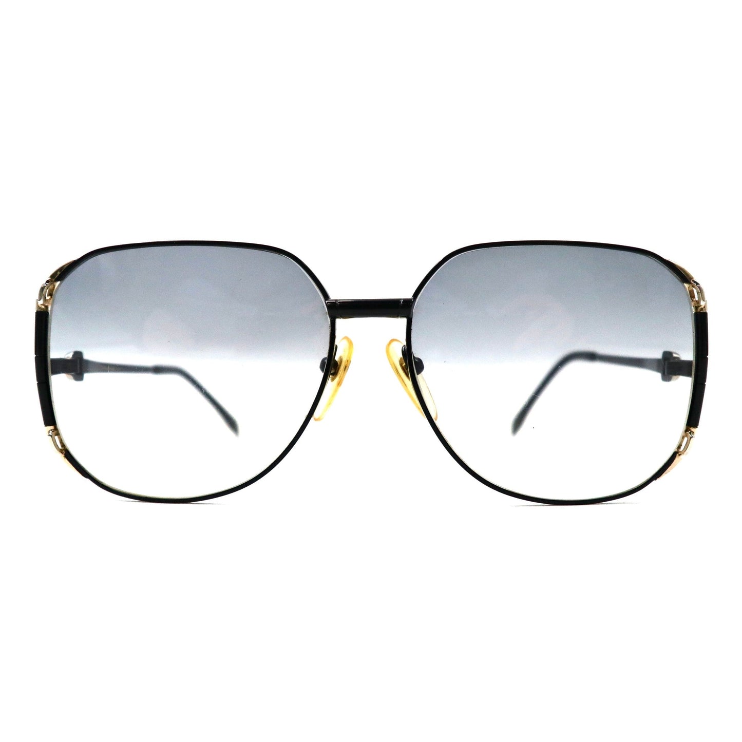 YVES SAINT LAURENT サングラス ブラック スクエア ティアドロップ グラデーションレンズ 31-8601 オールド