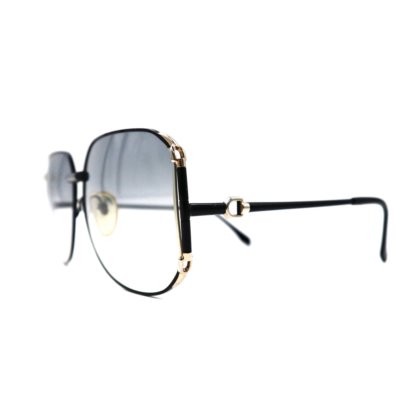 YVES SAINT LAURENT サングラス ブラック スクエア ティアドロップ グラデーションレンズ 31-8601 オールド