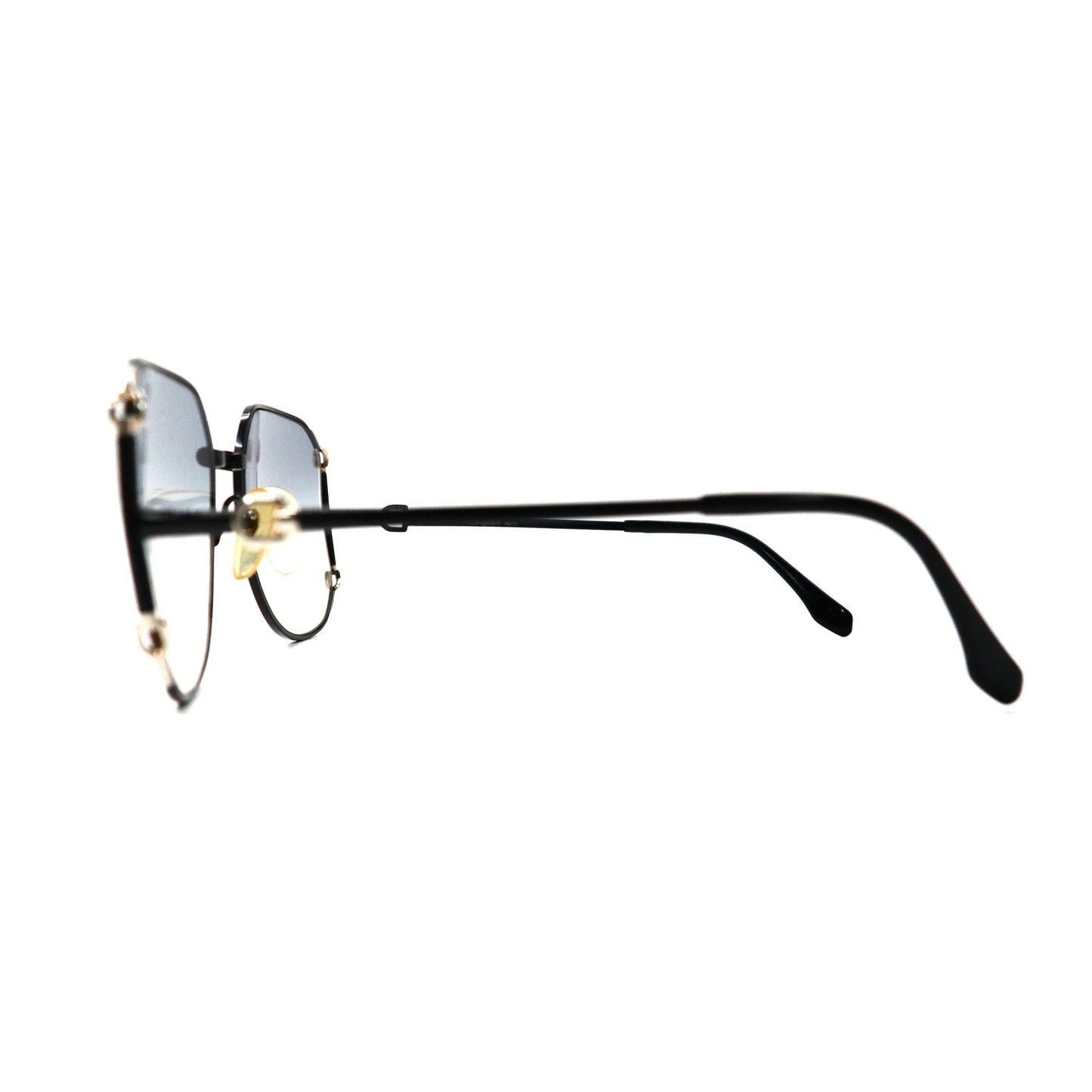 YVES SAINT LAURENT サングラス ブラック スクエア ティアドロップ グラデーションレンズ 31-8601 オールド