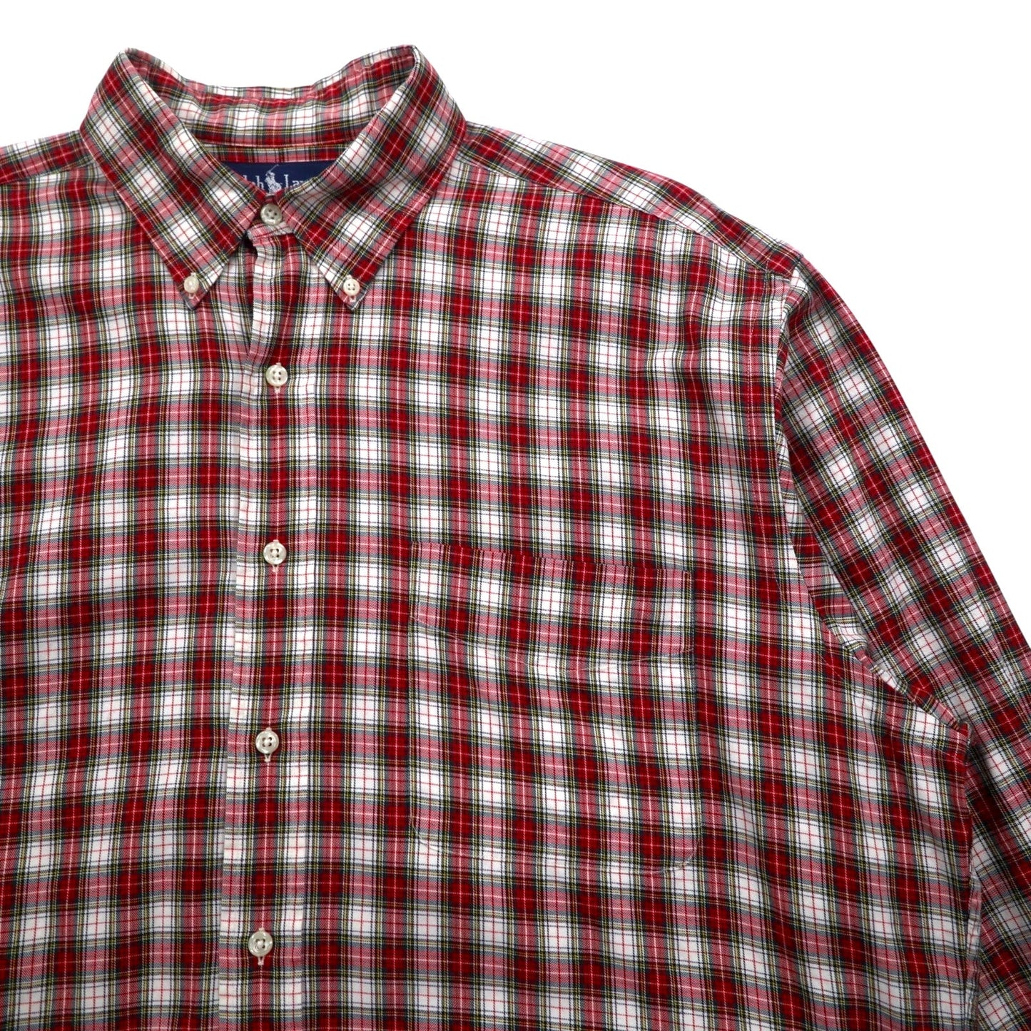 Ralph Lauren 90年代 ボタンダウンシャツ L レッド チェック BLAIRE スモールポニー刺繍