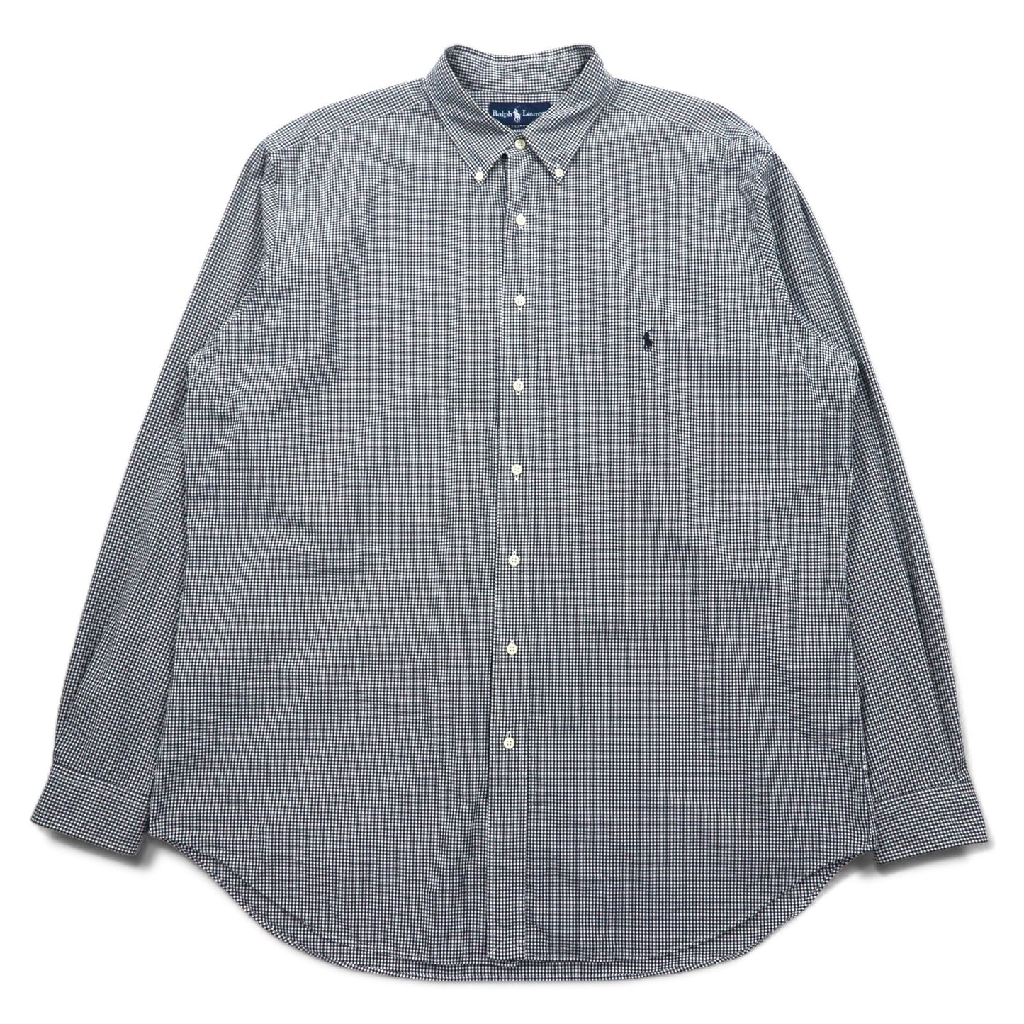 Ralph Lauren 90年代 ボタンダウンシャツ XLT ギンガムチェック CLASSIC FIT ビッグサイズ スモールポニー刺繍