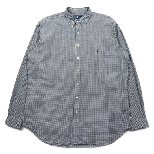 Ralph Lauren 90年代 ボタンダウンシャツ XLT ギンガムチェック CLASSIC FIT ビッグサイズ スモールポニー刺繍