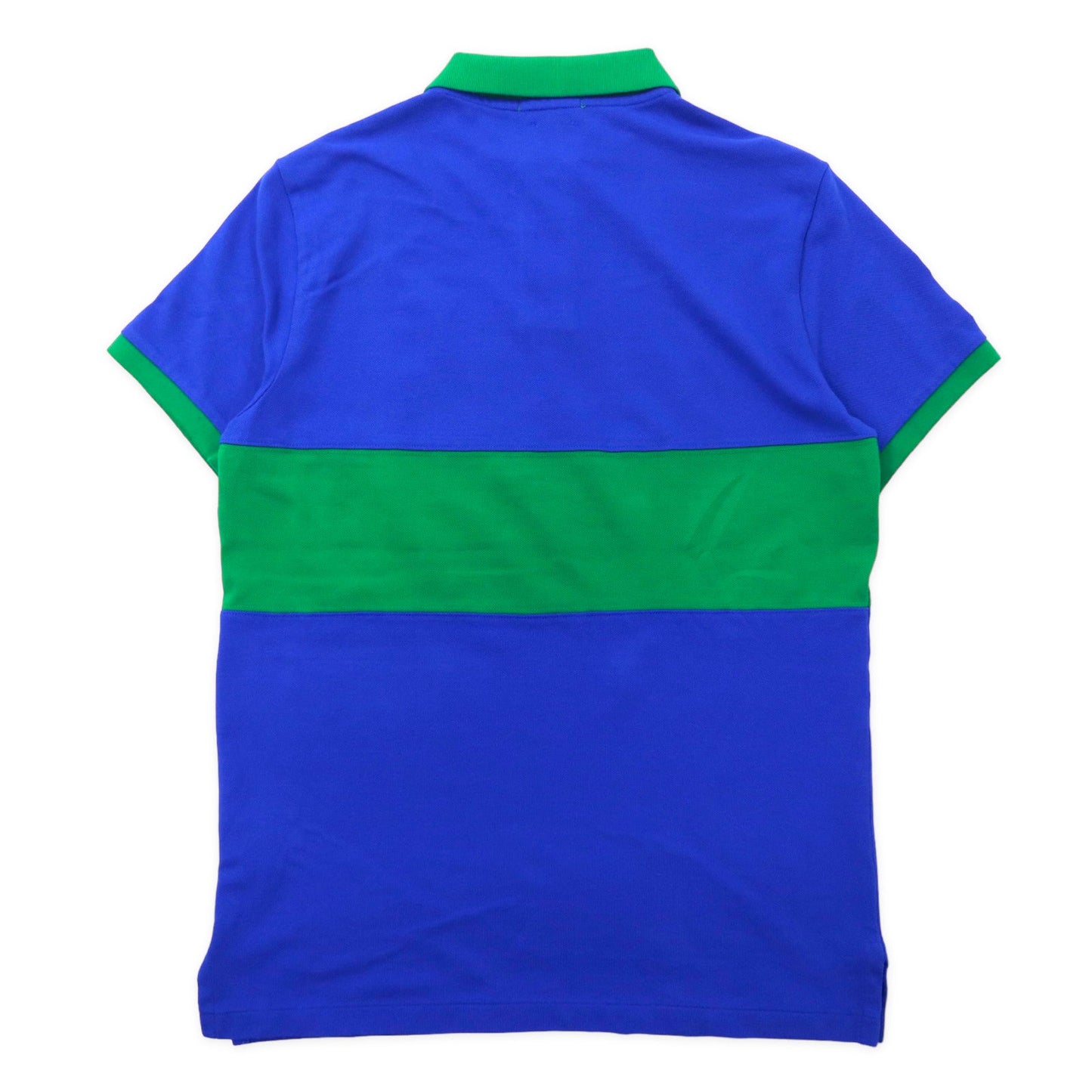 POLO RALPH LAUREN ビッグポニー ポロシャツ M ブルー グリーン コットン 未使用品