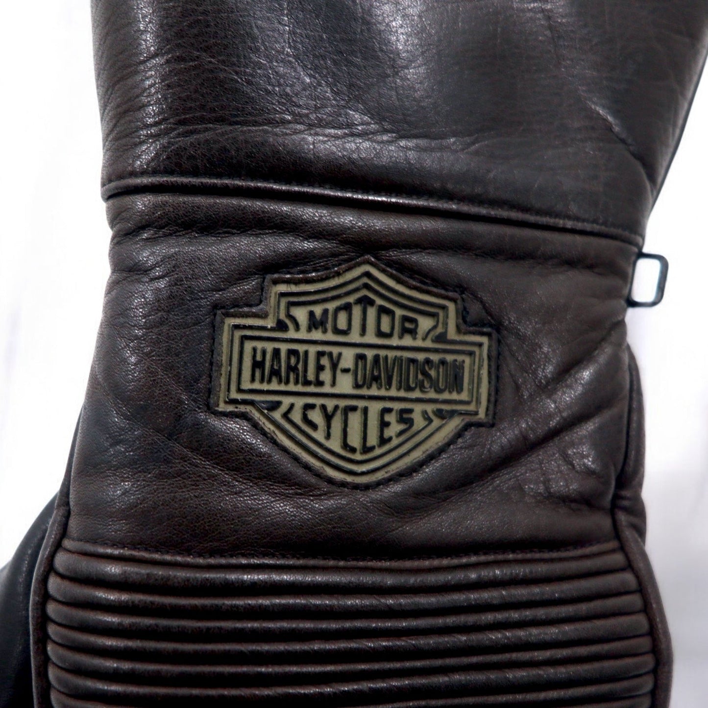 HARLEY DAVIDSON レザー グローブ 手袋 M ブラウン 中綿 バイカー