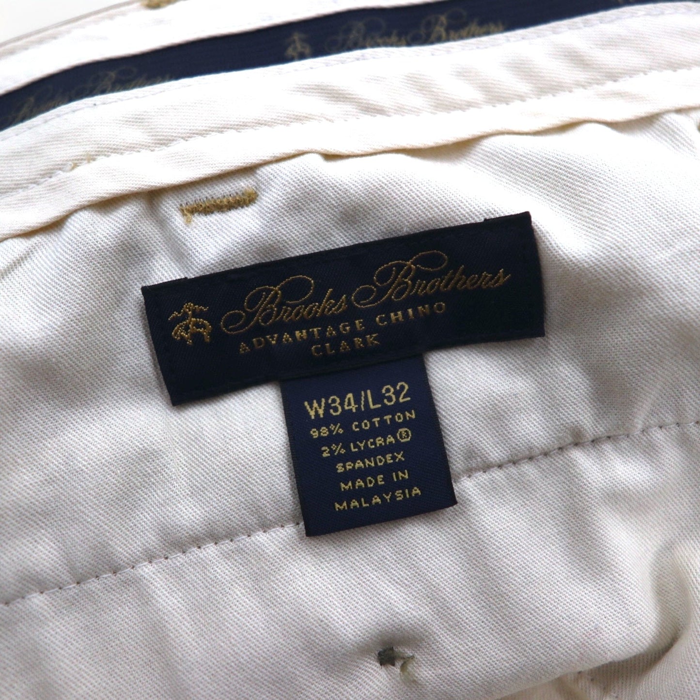 Brooks Brothers チノパンツ M ベージュ ADVANTAGE CHINO CLARK ストレッチ コットン ツイル