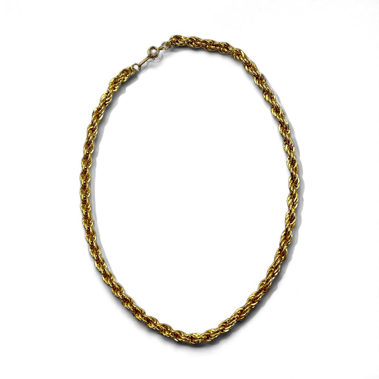 Vintage Gold Plated Necklace イタリア製 ツイストチェーン ネックレス 18KGP ゴールド