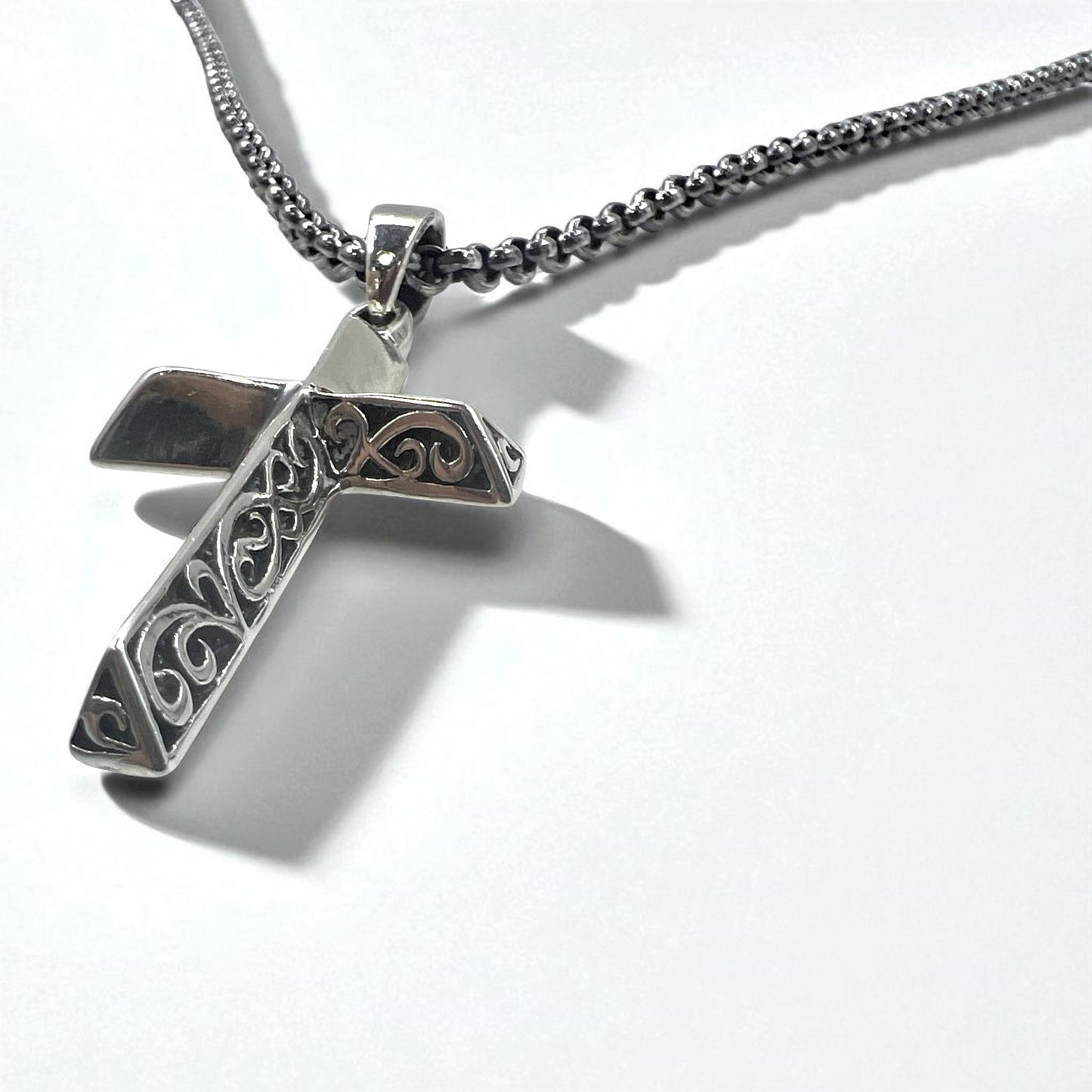 Vintage Silver Cross Necklace クロス 十字架 ネックレス 唐草 シルバー 925