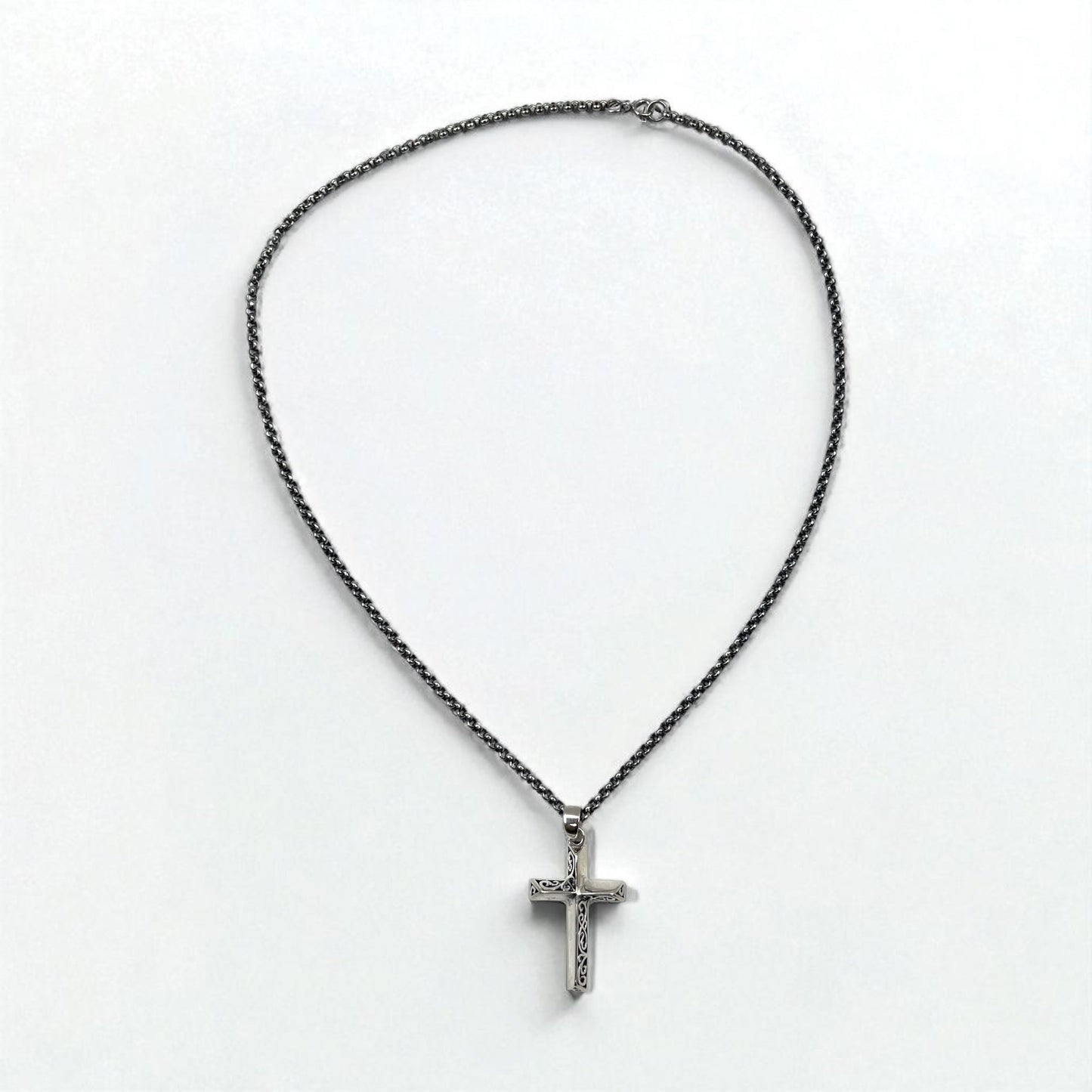 Vintage Silver Cross Necklace クロス 十字架 ネックレス 唐草 シルバー 925