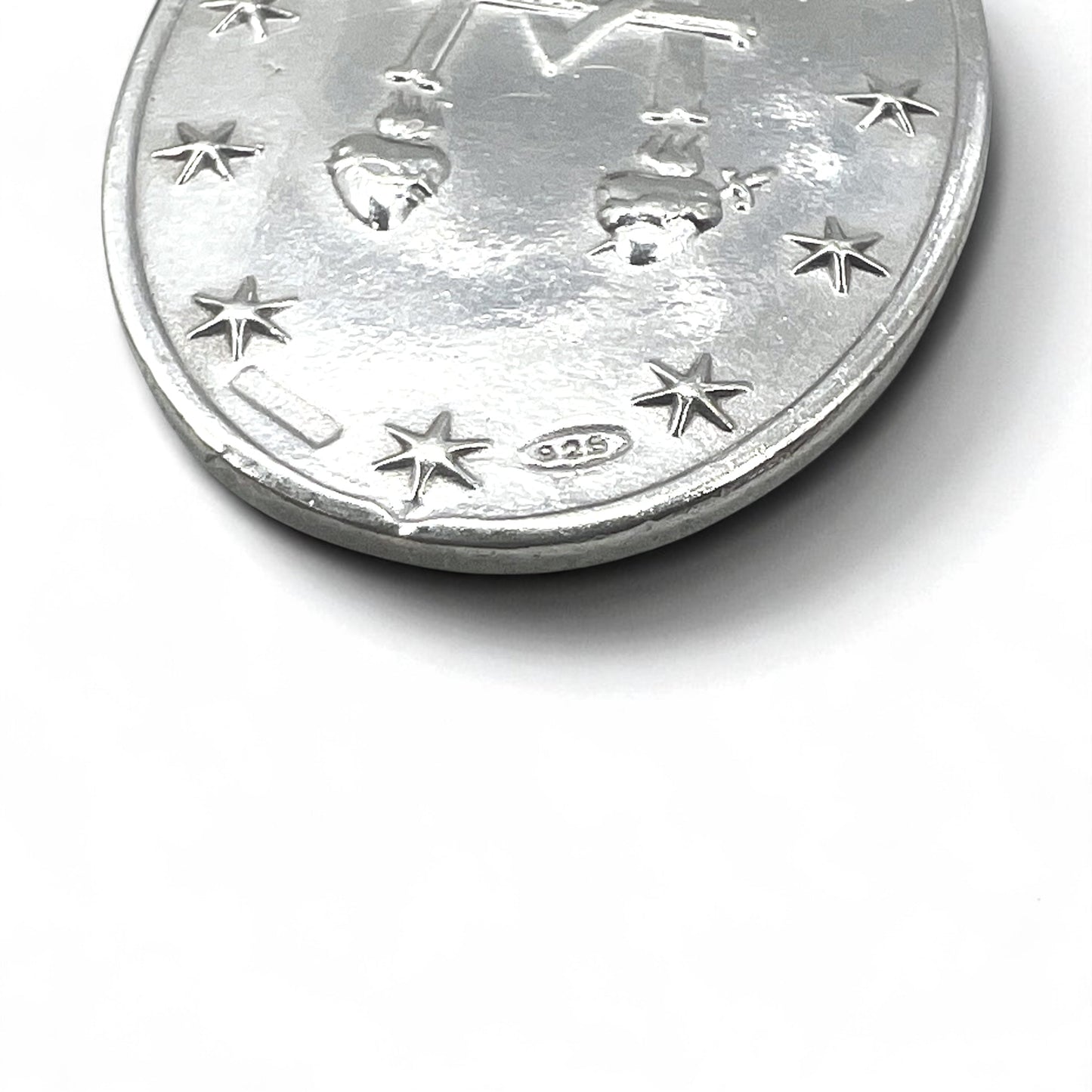 Vintage Virgin Mary Medal Silver Necklace 聖母 マリア オーバルコイン ネックレス シルバー 925 ITALY 喜平チェーン