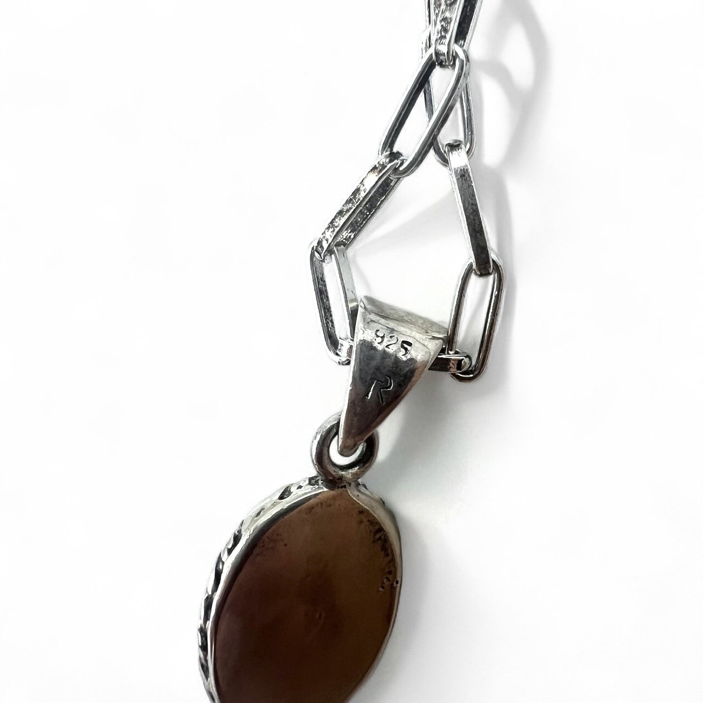 Vintage Silver Black Onyx Necklace インディアンジュエリー ブラックオニキス ホピチェーン ネックレス ペンダント シルバー 925 R刻印