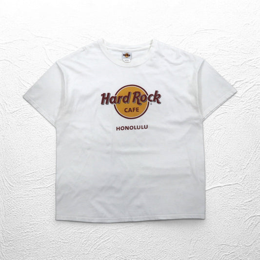 Hard Rock CAFE 90年代 ロゴプリント Tシャツ XL ホワイト コットン HONOLULU メキシコ製