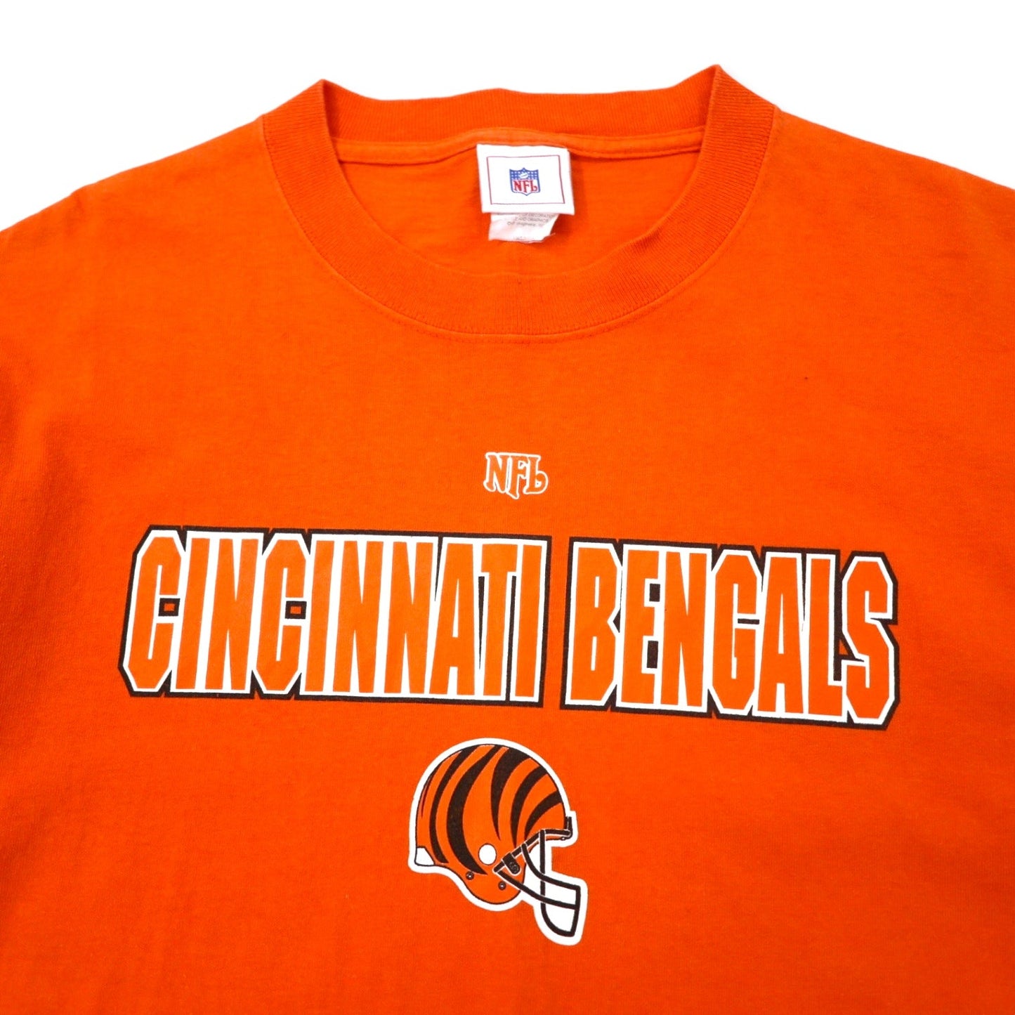 USA製 90年代 NFL プリント Tシャツ L オレンジ コットン CINCINNATI BENGALS
