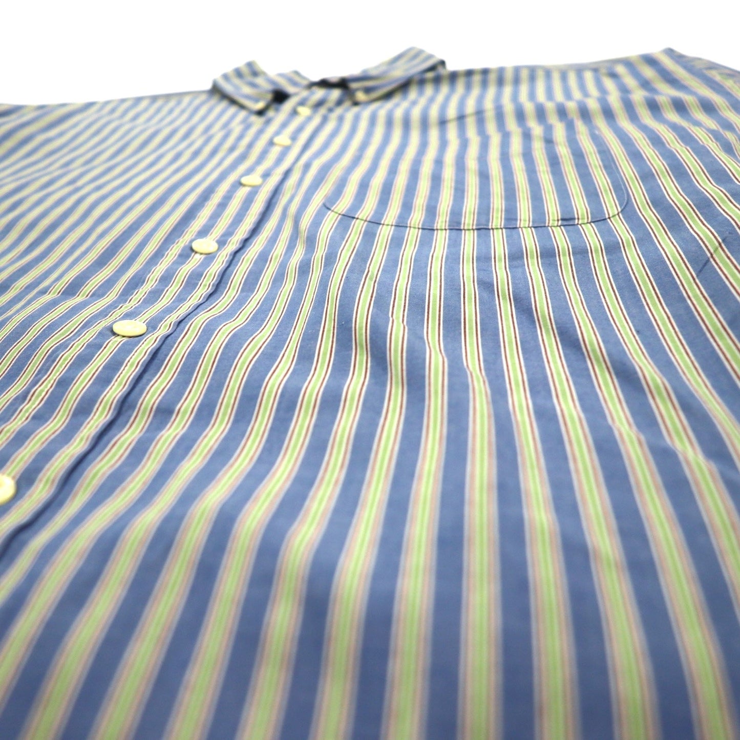 J.CREW 90年代 ボタンダウンシャツ XL ブルー ストライプ コットン 巨人タグ ビッグサイズ
