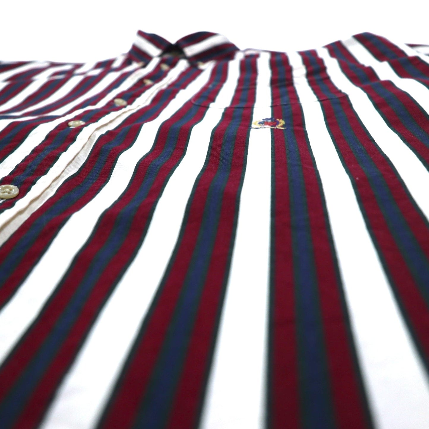TOMMY HILFIGER 90年代 ボタンダウンシャツ L ストライプ 刺繍 ロゴ