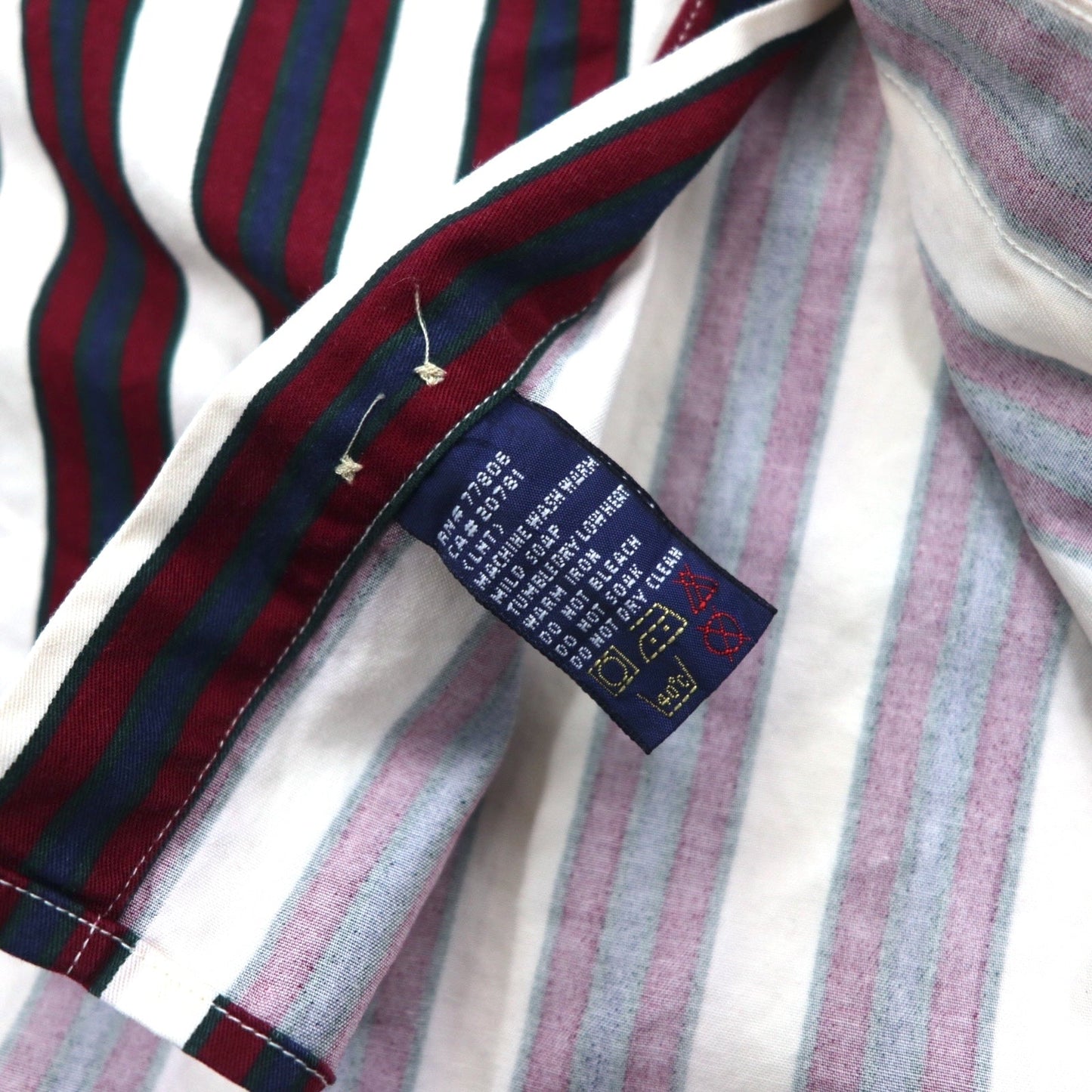 TOMMY HILFIGER 90年代 ボタンダウンシャツ L ストライプ 刺繍 ロゴ