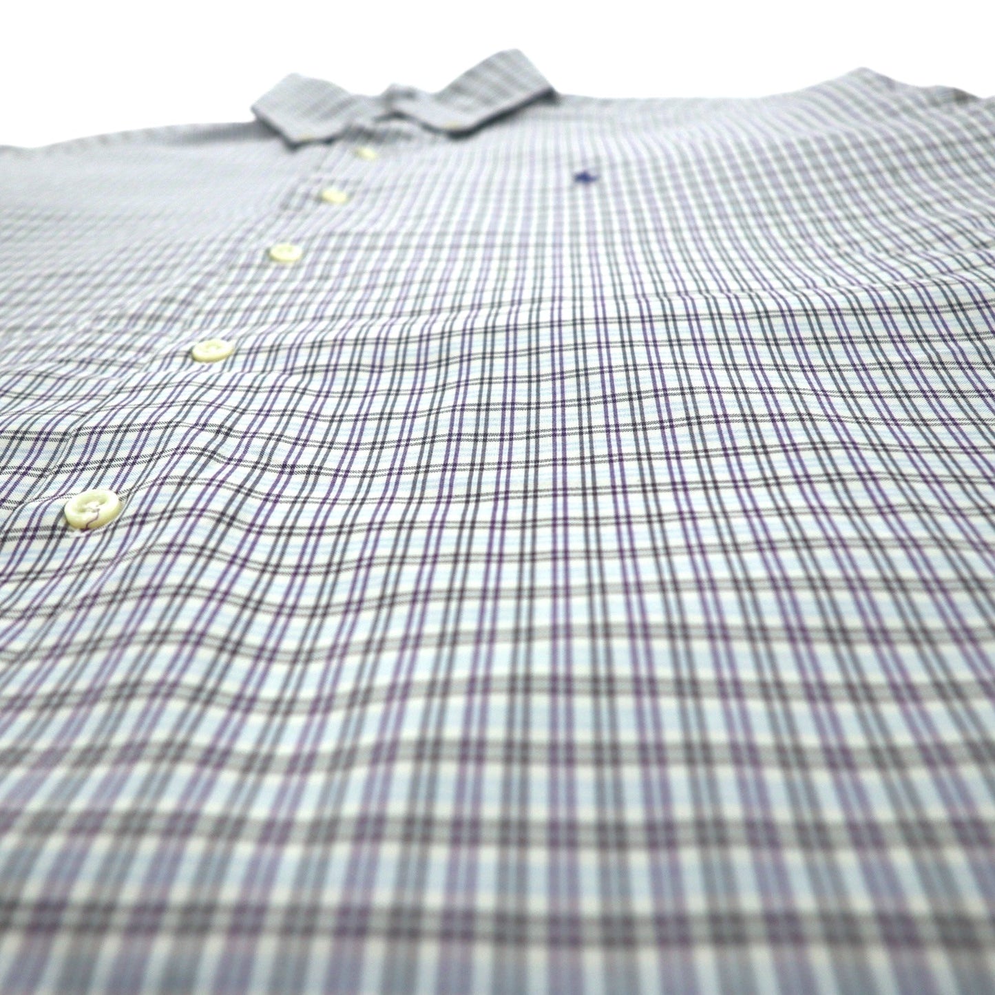 RALPH LAUREN 90年代 MCMEEL ビッグサイズ ボタンダウンシャツ L ブルー チェック スモールポニー刺繍