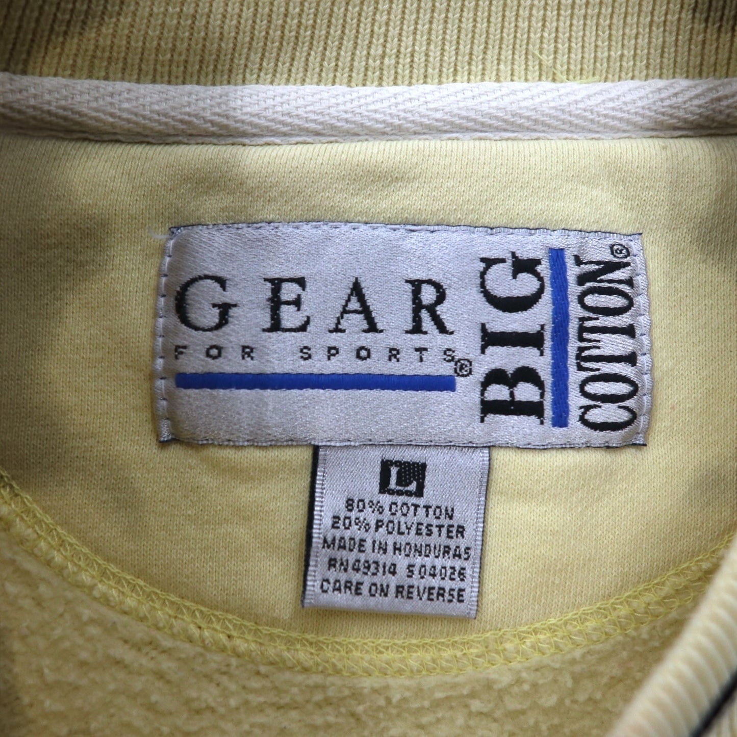 GEAR FOR SPORTS 90年代 ボトルネック リブライン スウェット L ベージュ MISSOURI