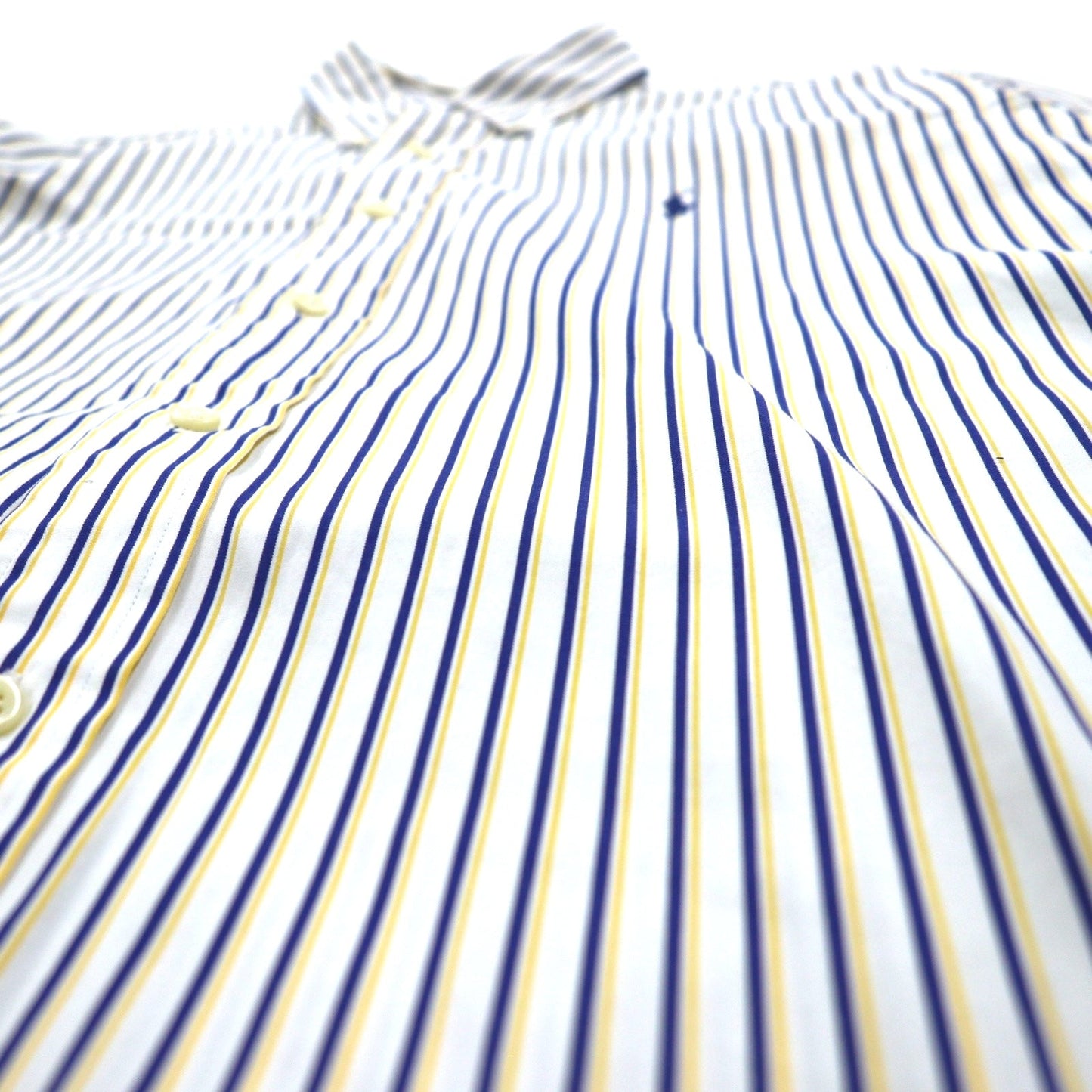 RALPH LAUREN 90年代 ビッグサイズ ボタンダウンシャツ L ホワイト ブルー ストライプ CUSTOM FIT