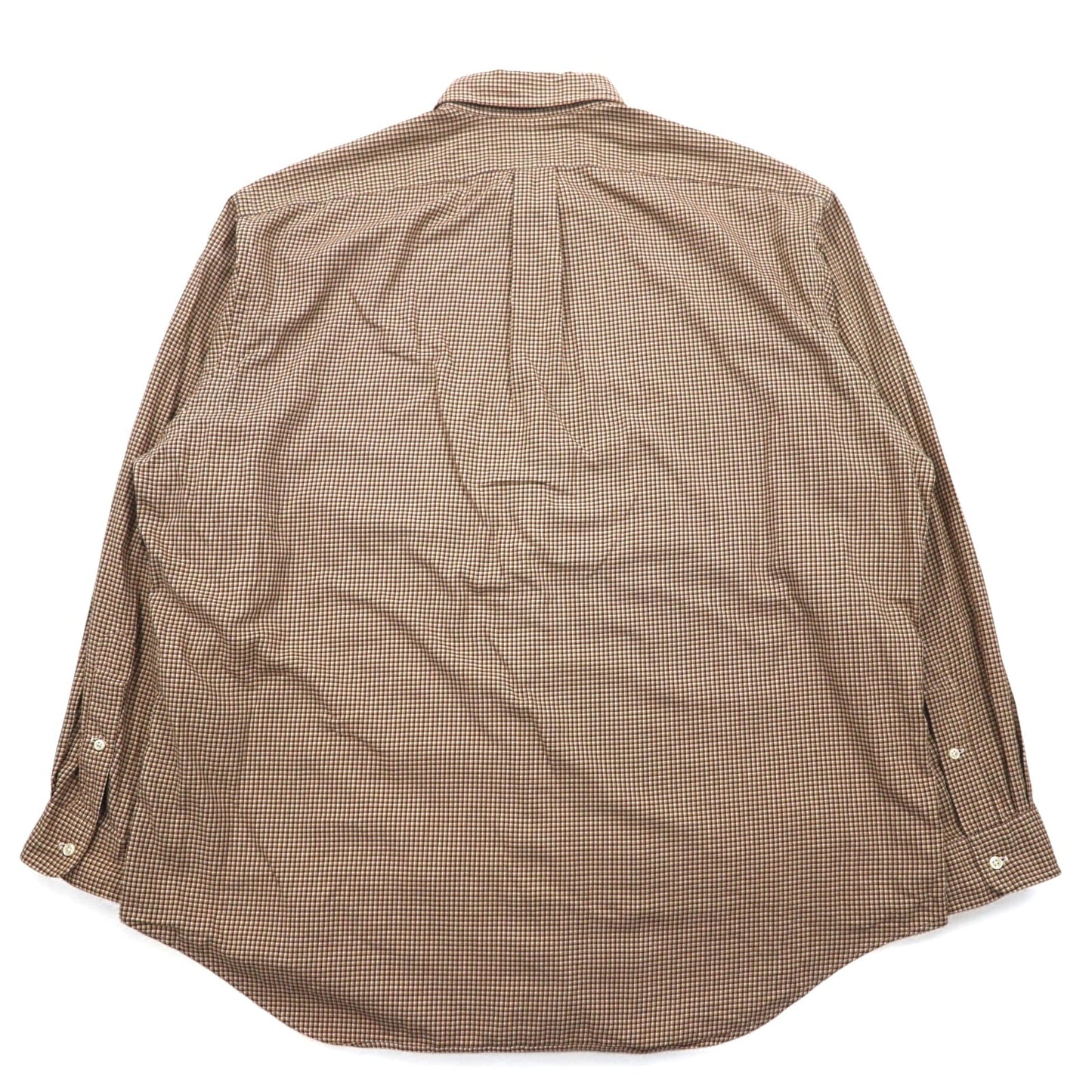 RALPH LAUREN 90年代 BLAKE ビッグサイズ ボタンダウンシャツ XL ブラウン チェック スモールポニー刺繍