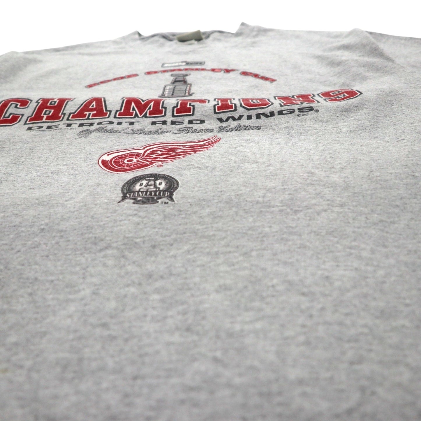 Lee SPORT 90年代 NHL プリント Tシャツ L グレー コットン DETROIT RED WINGS