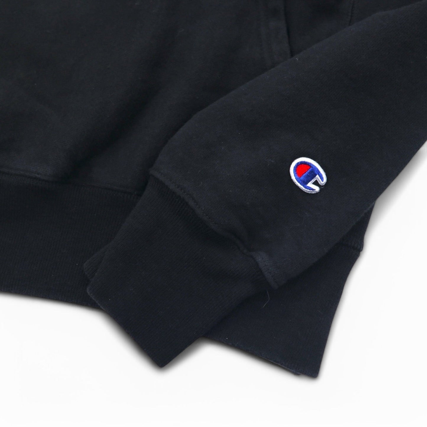Champion リバースウィーブ REVERSE WEAVE プルオーバーパーカー L ブラック スクリプトロゴ 青単タグ 復刻 ホンジュラス製