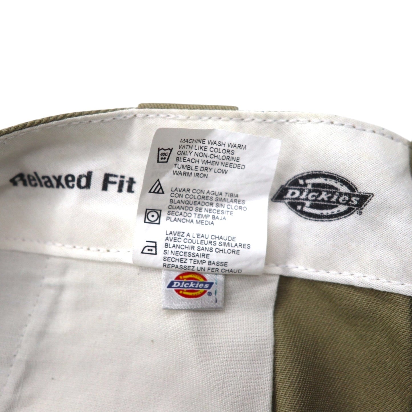 Dickies リラックスフィット RELAXED FIT ショート ワークパンツ ハーフパンツ L ベージュ 膝下丈 WR640 メキシコ製