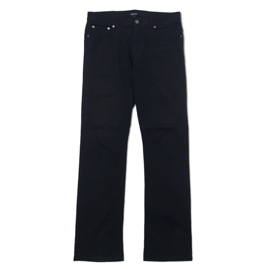 BURBERRY BLACK LABEL シャドーストライプ ストレートパンツ W73 ブラック コットン BMS23-107-00