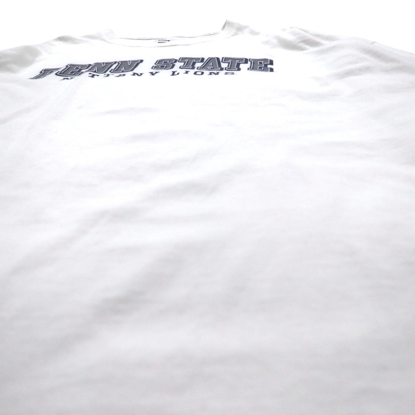 Champion カレッジプリント ロングスリーブ Tシャツ ロンT 4XL ホワイト PENN STATE ビッグサイズ ニカラグア製