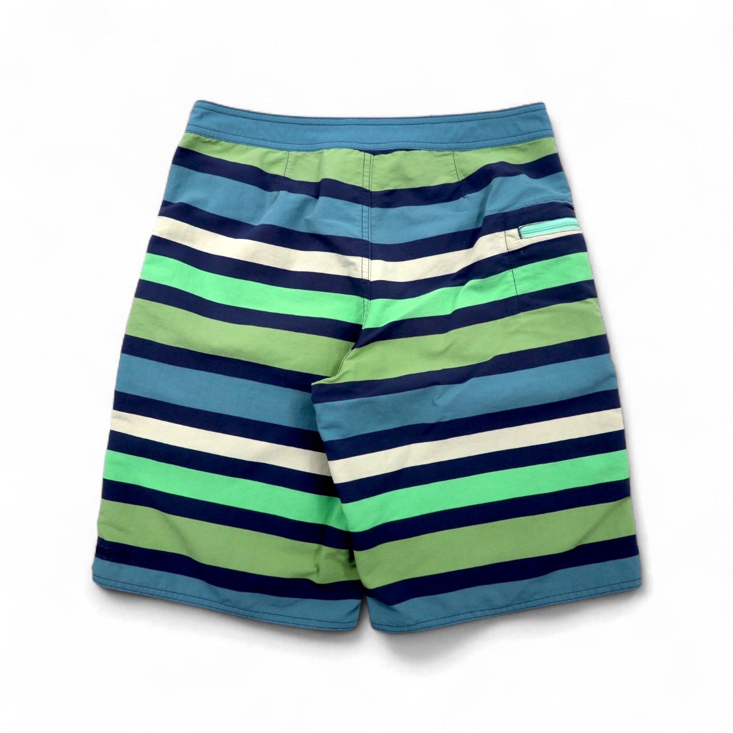 patagonia ウェーブフェアラー ボードショーツ Wavefarer Boardshorts ショートパンツ S ネイビー グリーン ボーダー ナイロン 67817