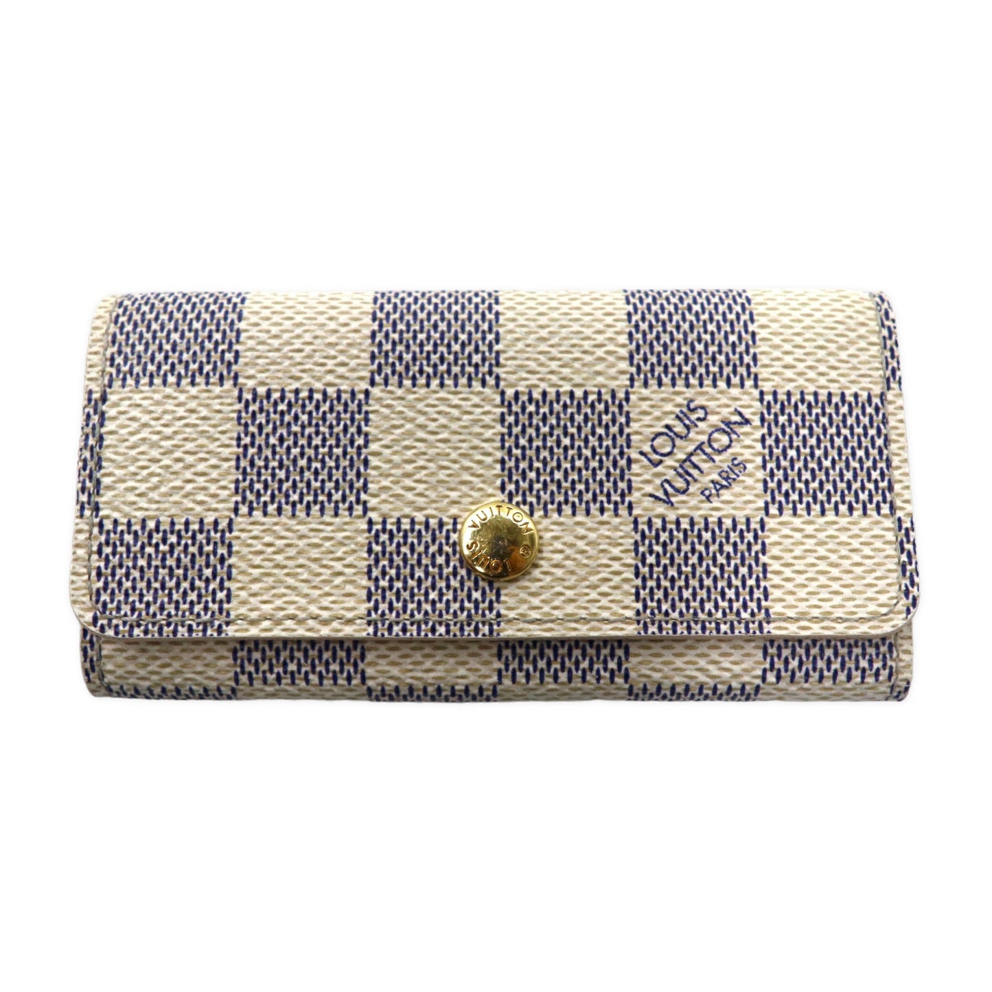 LOUIS VUITTON ダミエ アズール ミュルティクレ4 4連キーケース ホワイト N60020 フランス製