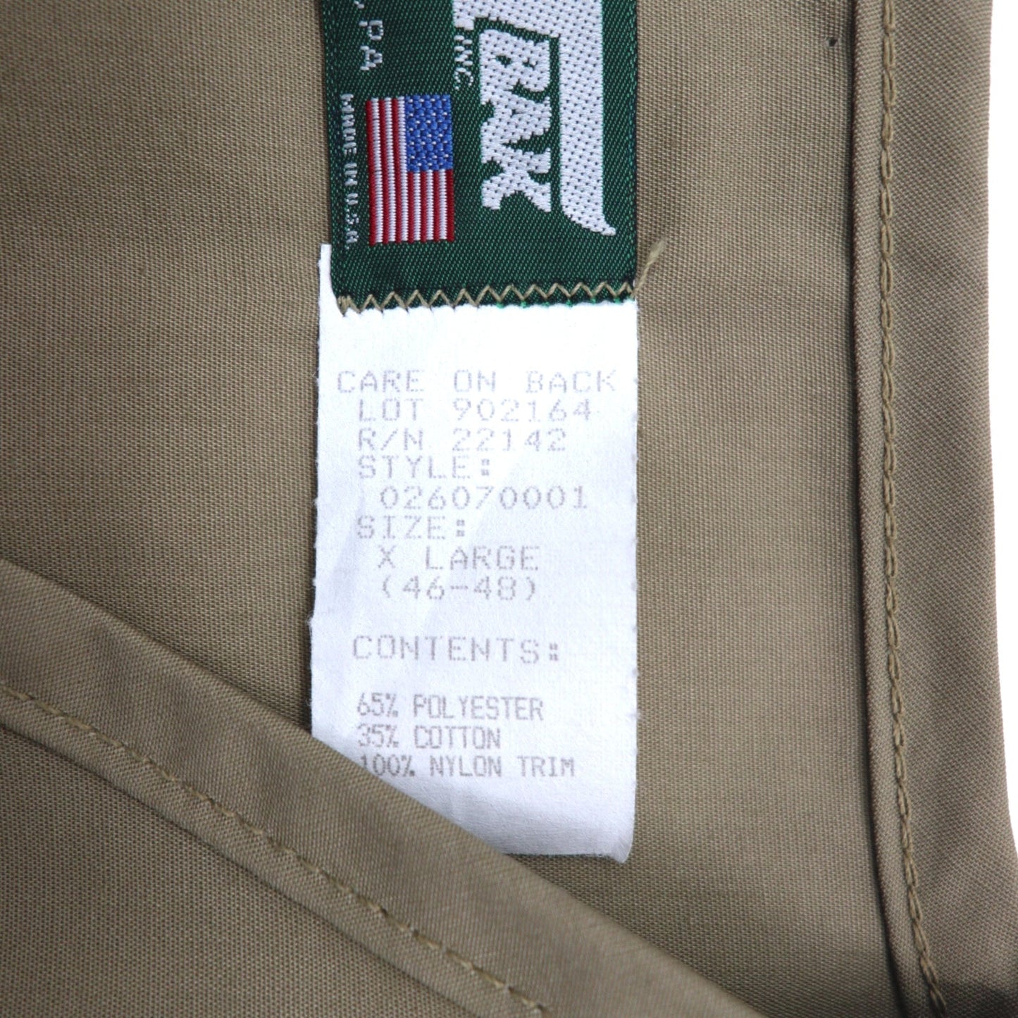 Vintage 90s Made in USA Hunting Vest SAFTBAK ハンティングベスト XL ベージュ ポリエステル コットン