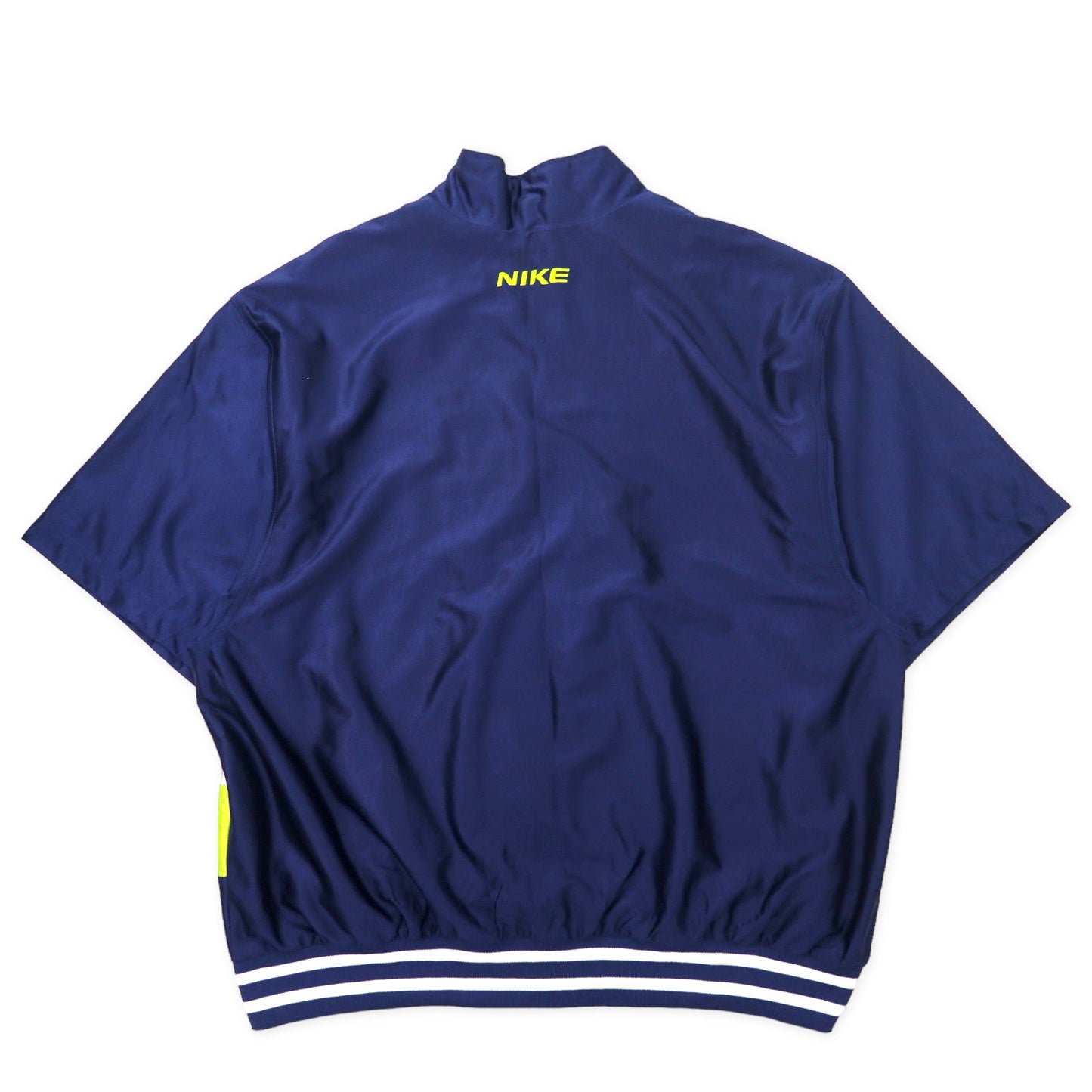 NIKE 90年代 トラックジャケット ジャージ 半袖 XL ネイビー ポリエステル 銀タグ ビッグサイズ