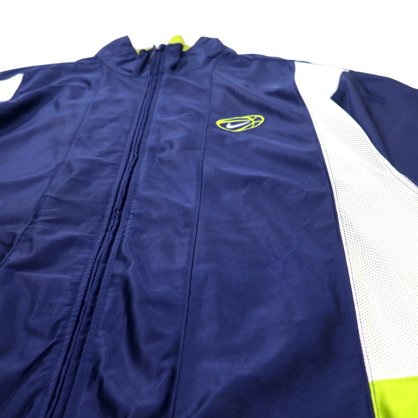 NIKE 90年代 トラックジャケット ジャージ 半袖 XL ネイビー ポリエステル 銀タグ ビッグサイズ