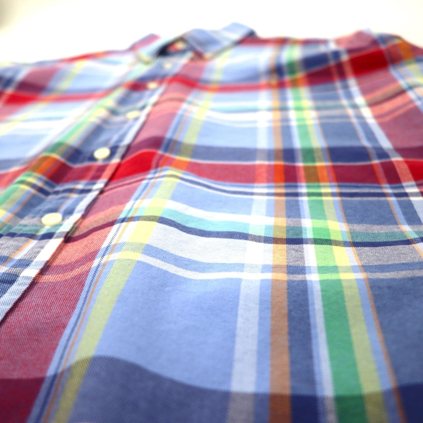 RALPH LAUREN ボタンダウンシャツ XXL ブルー チェック コットン スモールポニー刺繍