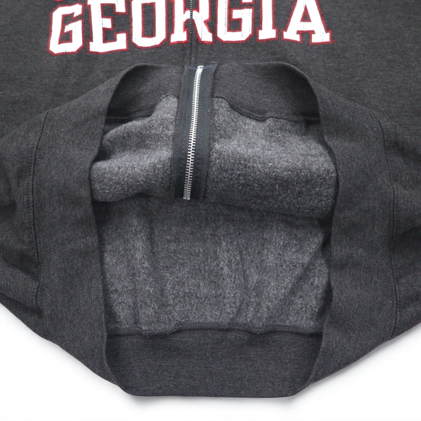 Champion カレッジ フルジップパーカー 3XL グレー 裏起毛 ビッグサイズ UNIVERSITY OF GEORGIA ホンジュラス製