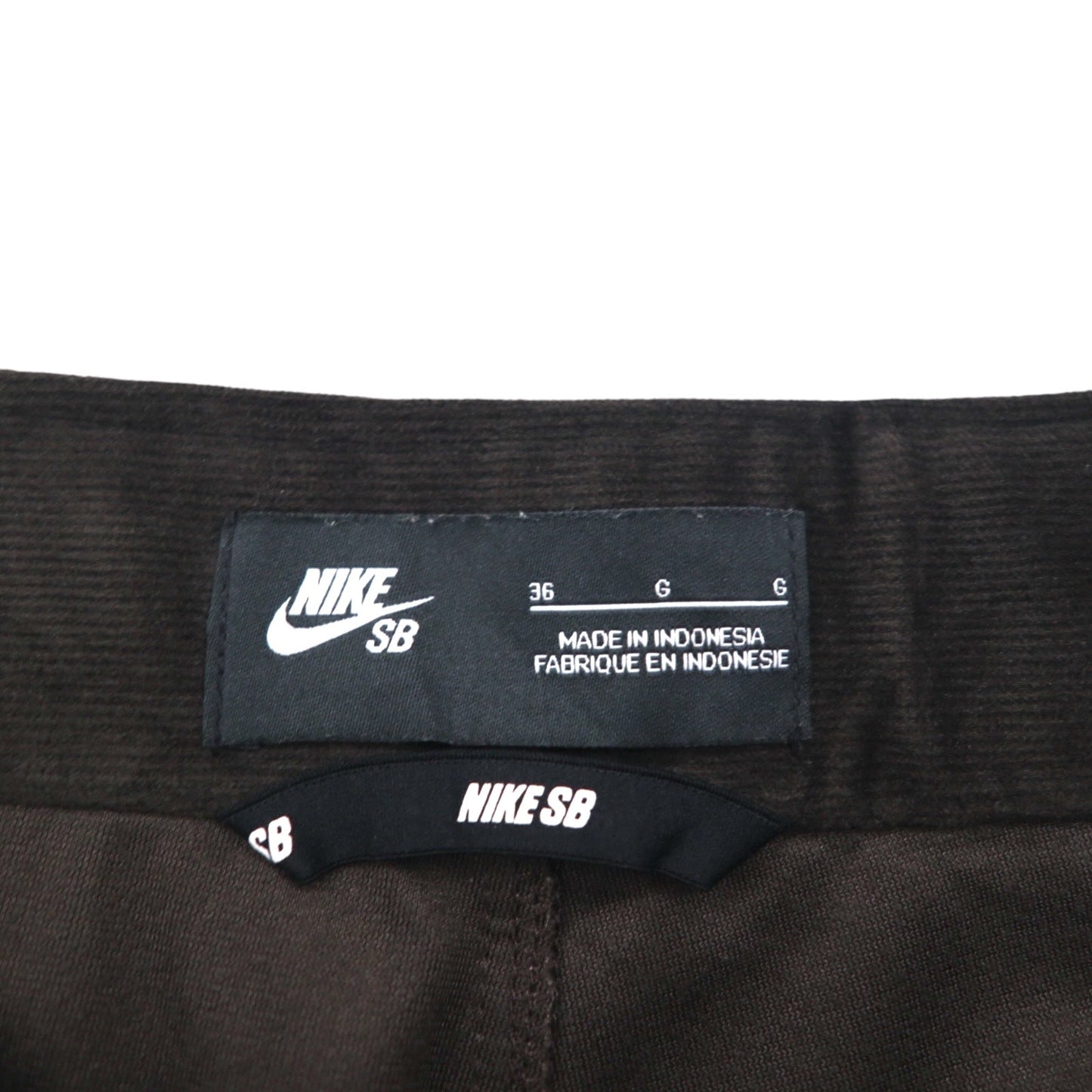 NIKE SB ベルベット コーデュロイ ベルテッド ショーツ Velvet Corduroy Belted Shorts ショートパンツ XL ブラウン AA1075-220