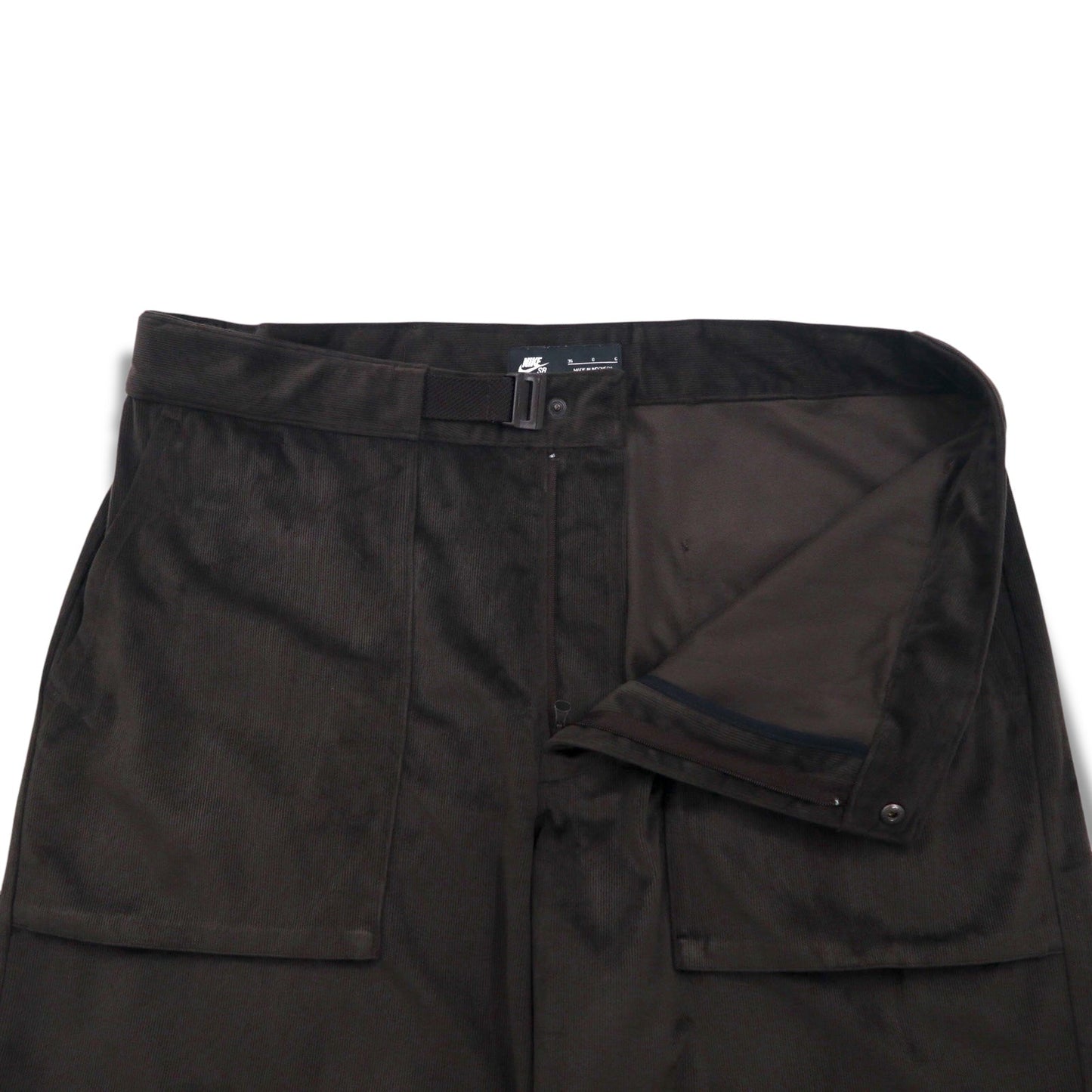 NIKE SB ベルベット コーデュロイ ベルテッド ショーツ Velvet Corduroy Belted Shorts ショートパンツ XL ブラウン AA1075-220