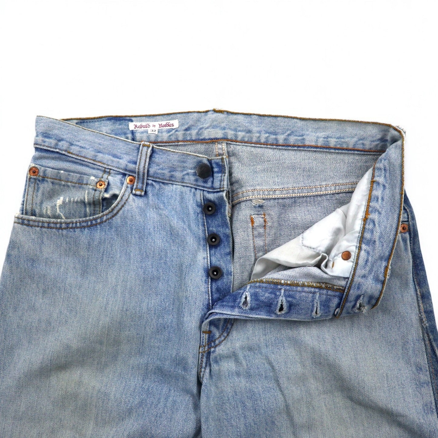 Rebuild By Needles 再構築 ディメンション ブーツカット ジーンズ Dimension Boot Cut jean デニムパンツ M リメイク 日本製