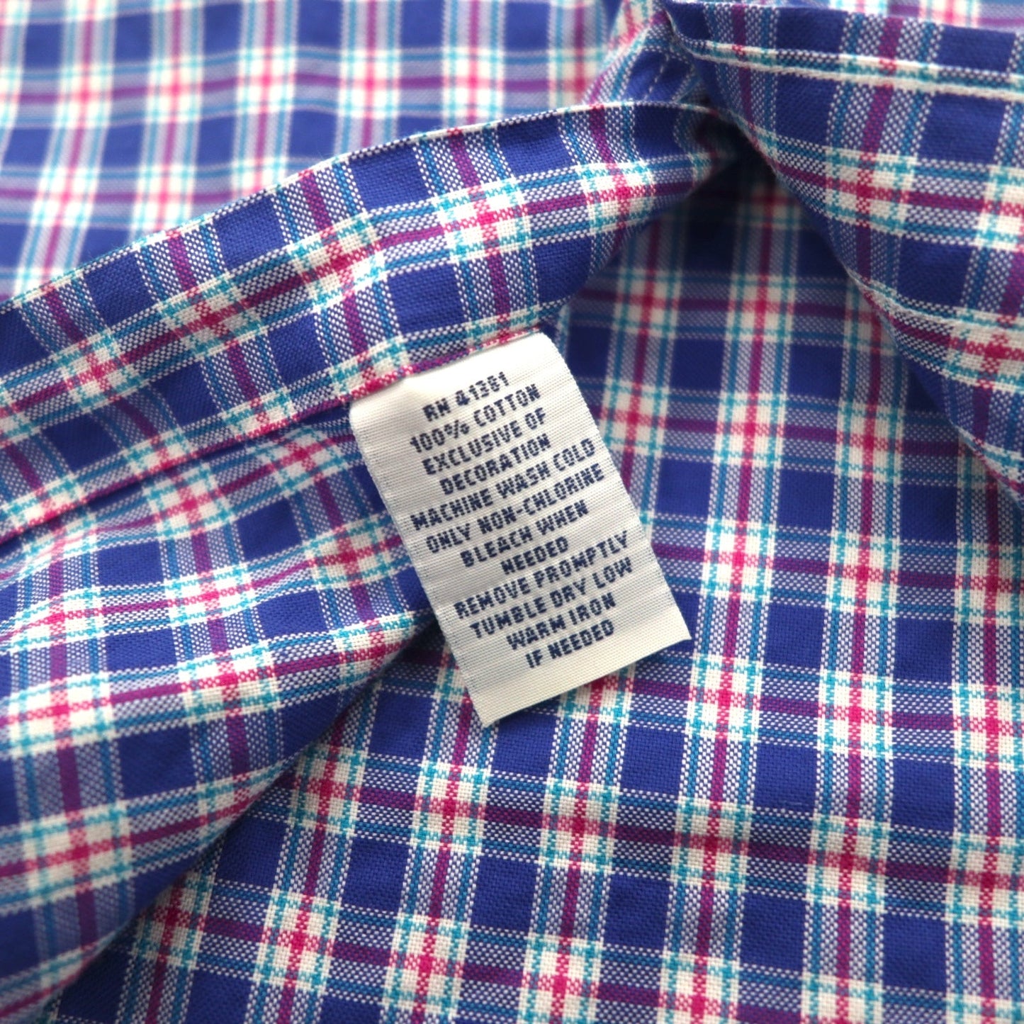 RALPH LAUREN ボタンダウンシャツ L ブルー チェック ビッグサイズ スモールポニー刺繍