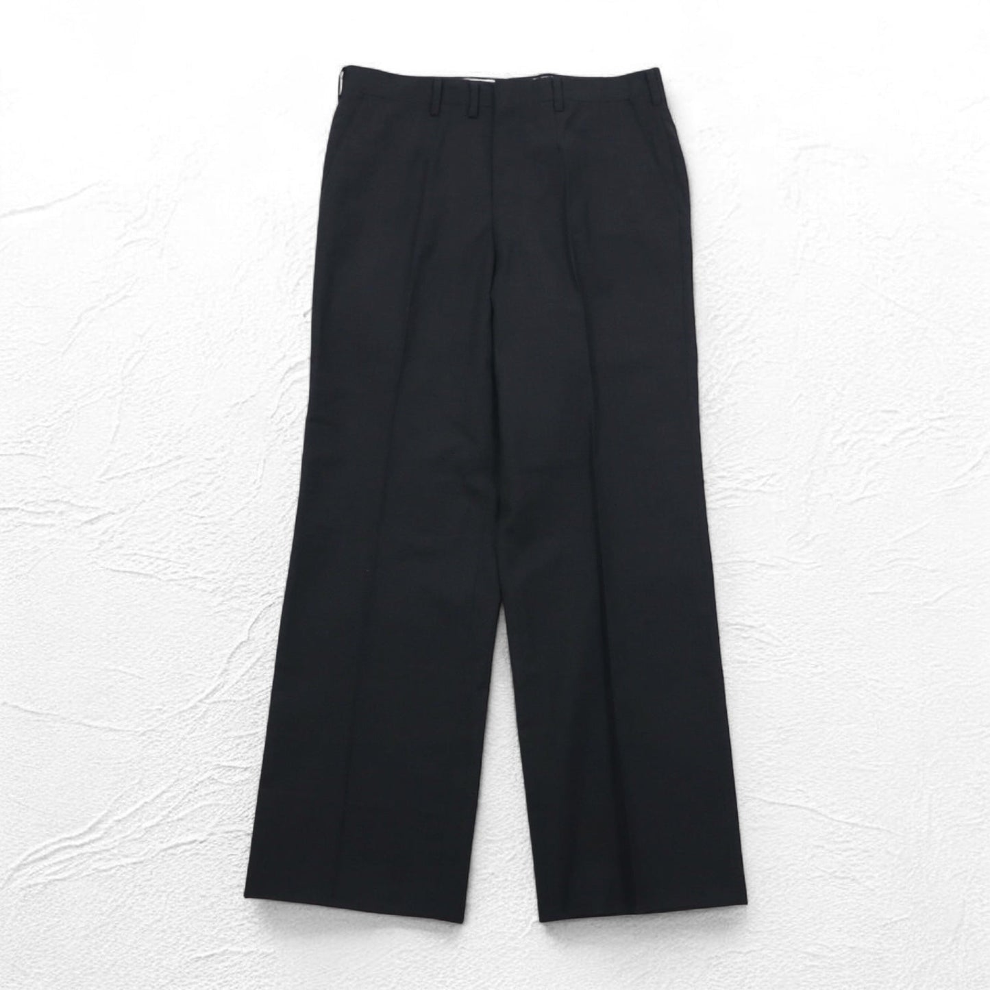 DAKS センタープレス ワイド スラックスパンツ M グレー ウール 日本製