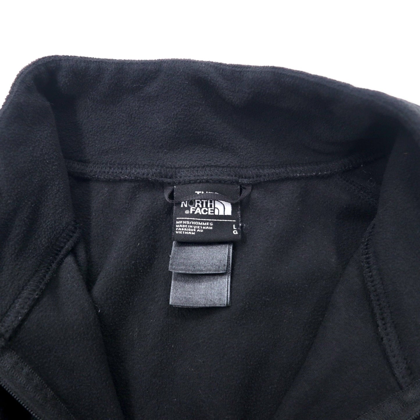 THE NORTH FACE フルジップ フリース L ブラック ポリエステル サムホール フィンガーホール ワンポイントロゴ刺繍