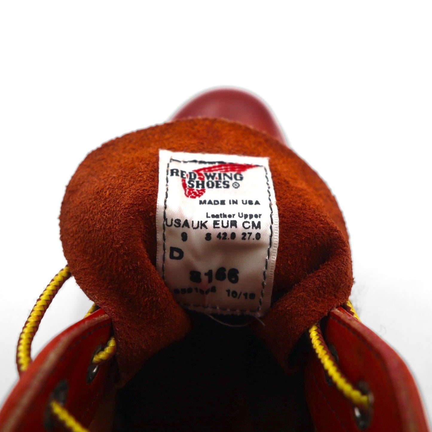 REDWING 6インチ クラシックラウンド 6-inch Classic Round ワークブーツ 27cm レッド オロラセット レザー 8166