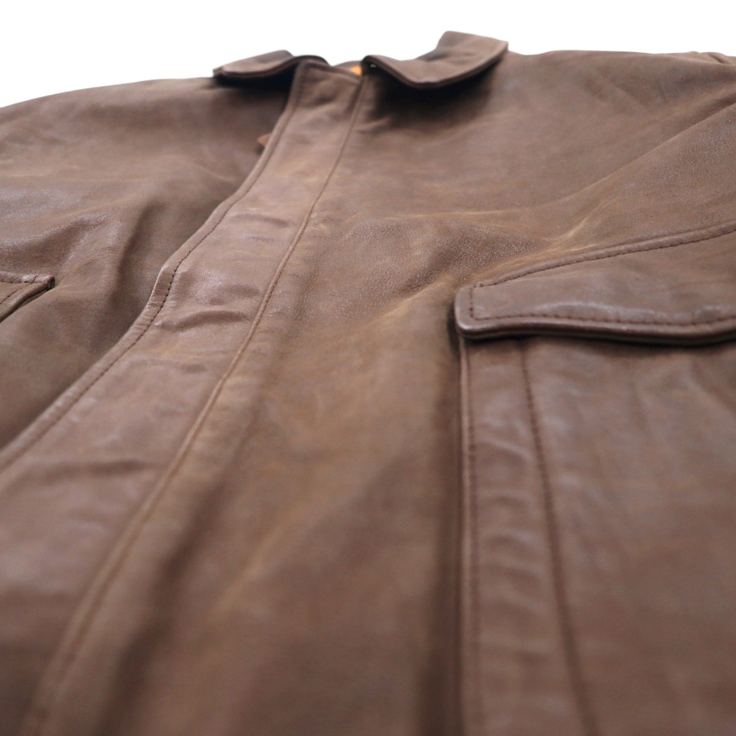 90年代 Brooksfield A-2 レザー フライトジャケット XL ブラウン 牛革