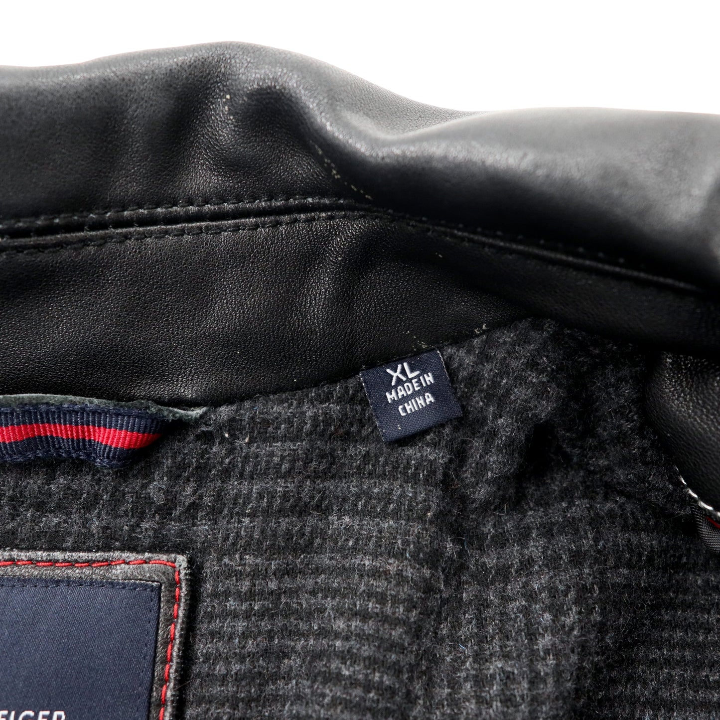 TOMMY HILFIGER レザー ライダースジャケット XL ブラック 羊革 ラムレザー