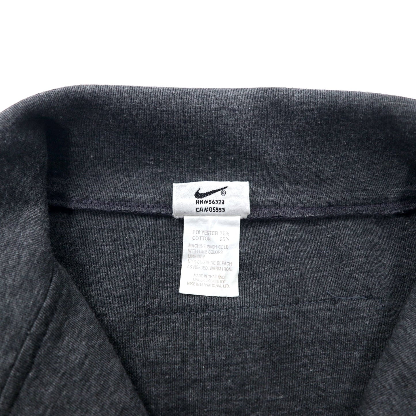 NIKE 90年代 ハーフジップ スウェット M グレー ポリエステル コットン 銀タグ センタースウォッシュロゴ刺繍 USA ATHLETES SPORT