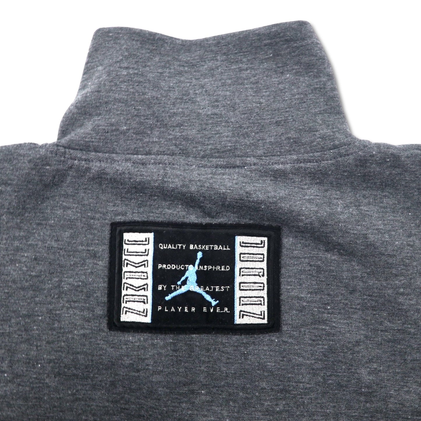 NIKE 90年代 ハーフジップ スウェット M グレー ポリエステル コットン 銀タグ センタースウォッシュロゴ刺繍 USA ATHLETES SPORT