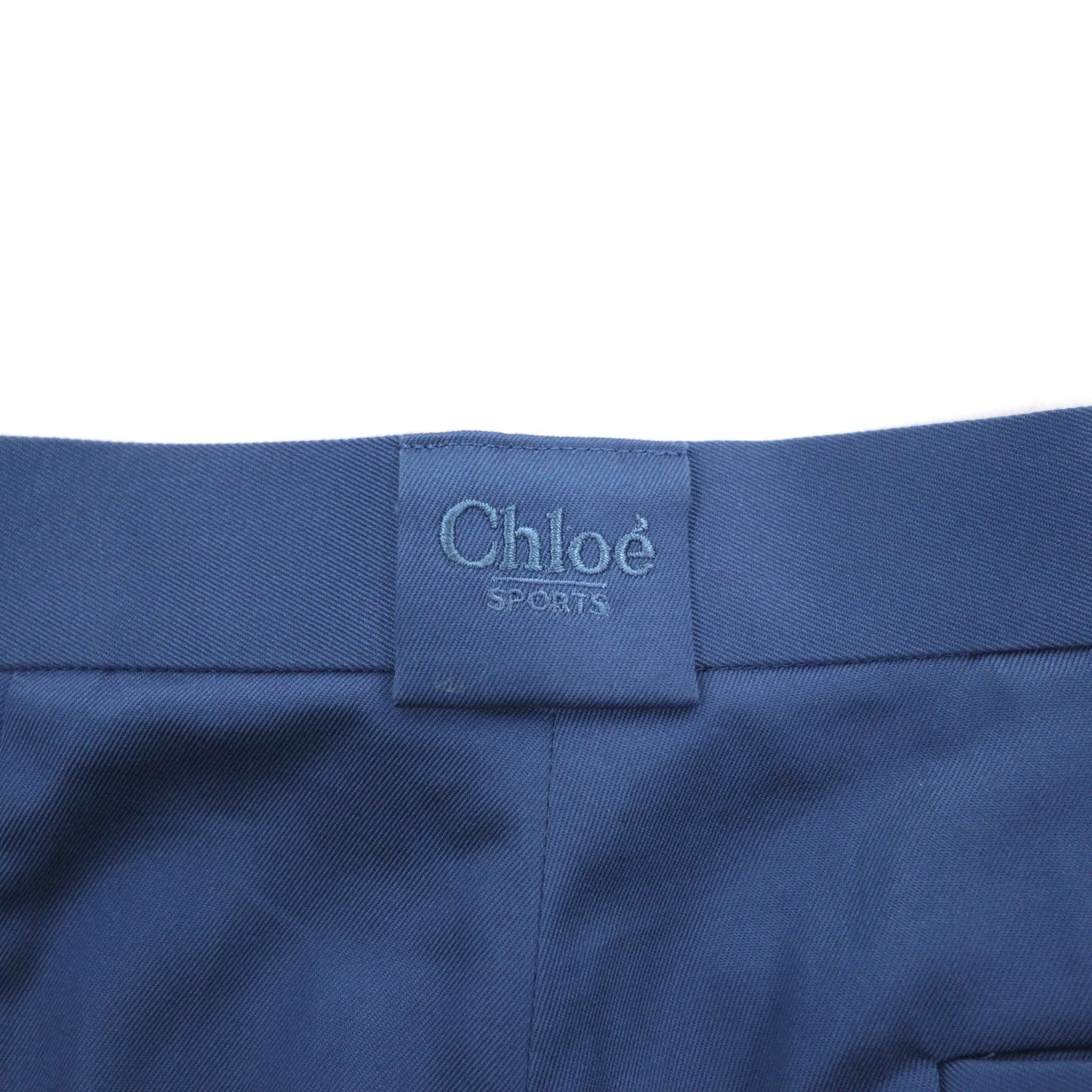 Chloe SPORTS 80年代 タック ワイド イージースラックスパンツ 2XL ブルー コットン CHL8256 日本製 未使用品