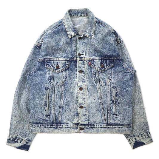 Levi's USA製 80年代 デニムジャケット Gジャン L ブルー ケミカルウォッシュ コットン 70507-0219 ボタン裏262